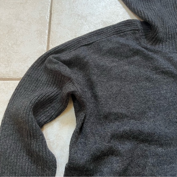 Cable & Gauge Charcoal Gray Cowl Neck Sweater - Picture 9 of 15